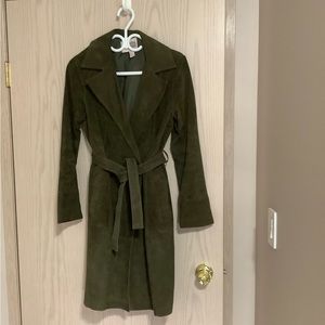 Forever 21, Contemporary Genuine Suede Belted Trench Coat